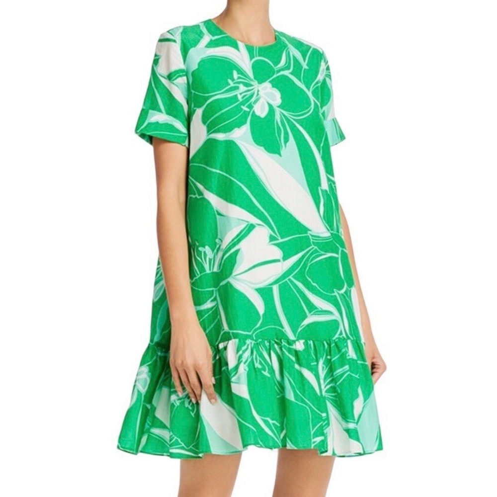 Milly Stencil-Floral Brynn Mini Dress Size 10